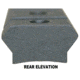 Precision Reflex Remington 700 S.A. 5.5in Steel Base, Cut Out Over Action, Black, 02-216-01