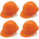 Pyramex Cap Style 6 Point Snap Lock Suspension Safety Helmets Orange, Pack of 4