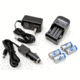 Tenergy RCR 900mAh Batteries w/Charger, Blue and Silver 30202
