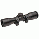 TruGlo Hunt-Tec Compact Rifle Scope 4x32mm Duplex Reticle Weaver-Style Rings Included Matte Black
