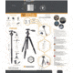 Vanguard Veo3X Lightweight Compact Travel Kit with Carbon 4-in-1 Tripod, Ball Head, Monopod, Bluetooth Remote, SPC, Black/Gray, VEO3X235CBP