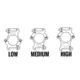Versaring 1in Horizontal Rifle Scope Ring, Black Matte, H1
