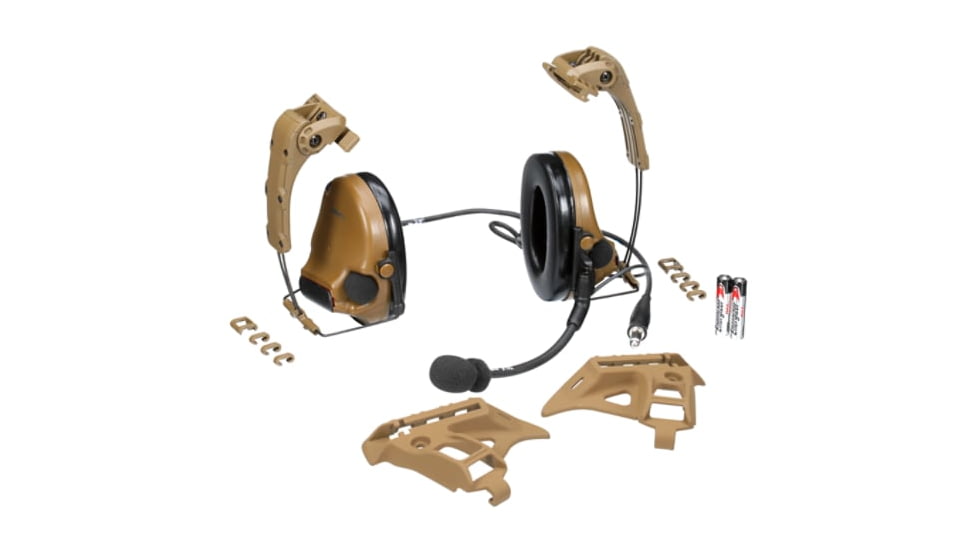 3M V Headset, w/ IHPS Attachment, Single Lead, Coyote Brown, MT20H682HPS-47 CY