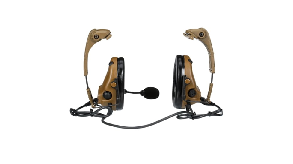 3M VI NIB Headset w/IHPS Attachment, Dual Lead, Coyote Brown, MT20H682HPS-19N CY