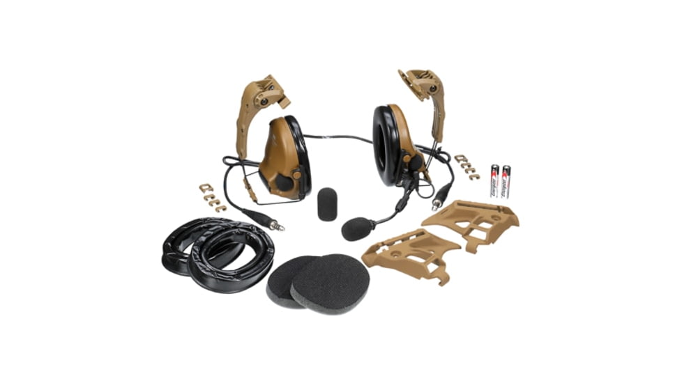 3M VI NIB Headset w/IHPS Attachment, Dual Lead, Coyote Brown, MT20H682HPS-19N CY