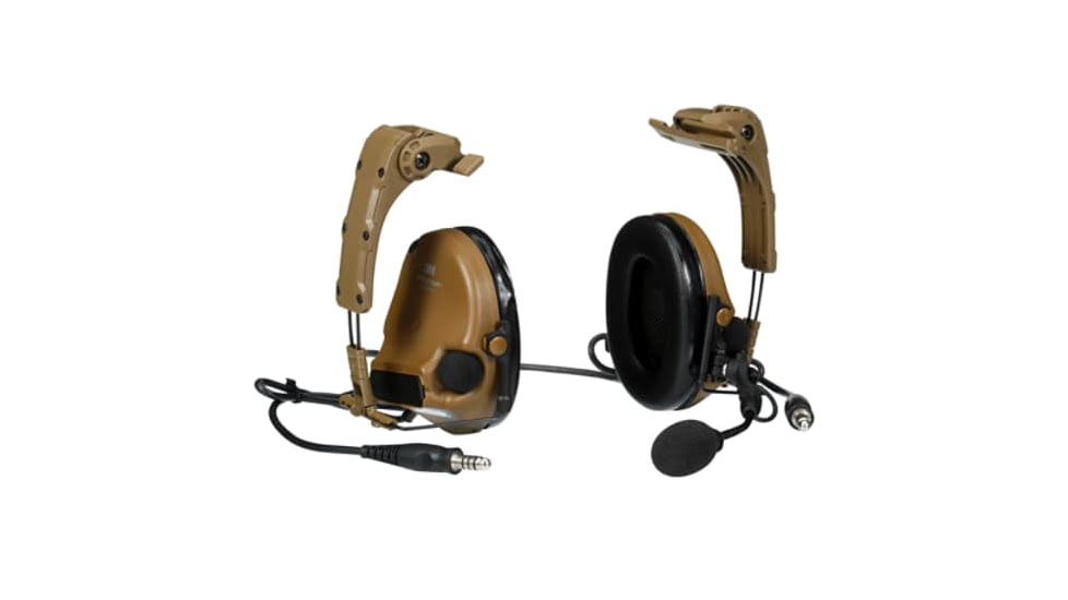 3M VI NIB Headset w/IHPS Attachment, Dual Lead, Coyote Brown, MT20H682HPS-19N CY