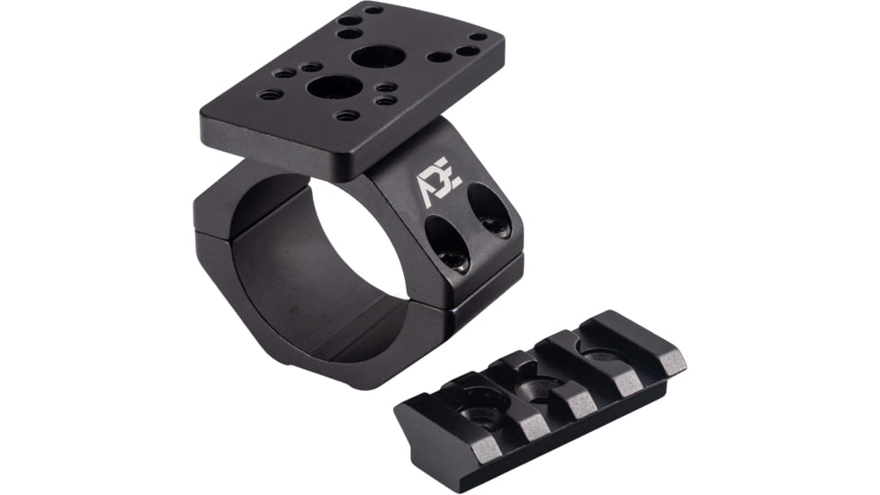 ADE Advanced Optics 34mm Piggyback Universal Fit Red Dot Riflescope Ring, Black, HM10