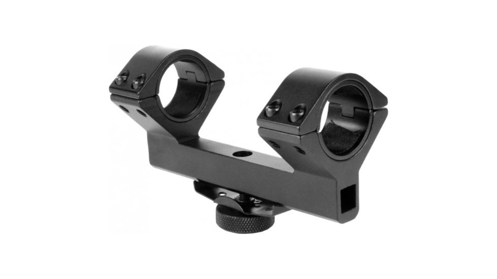 AIM Sports Inc AR15/M16 Compact One Piece Scope Mount w/ Integral 30mm Rings, Black, Small, 1in. Inserts, For Carry Handle MT006