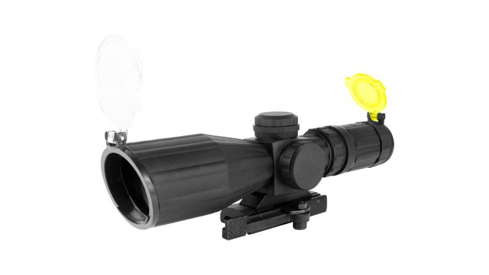 AIM Sports Inc Compact 3-9x40 Scope and Laser Combo w/ Adapter/Rangefinder Reticle JTLMC01