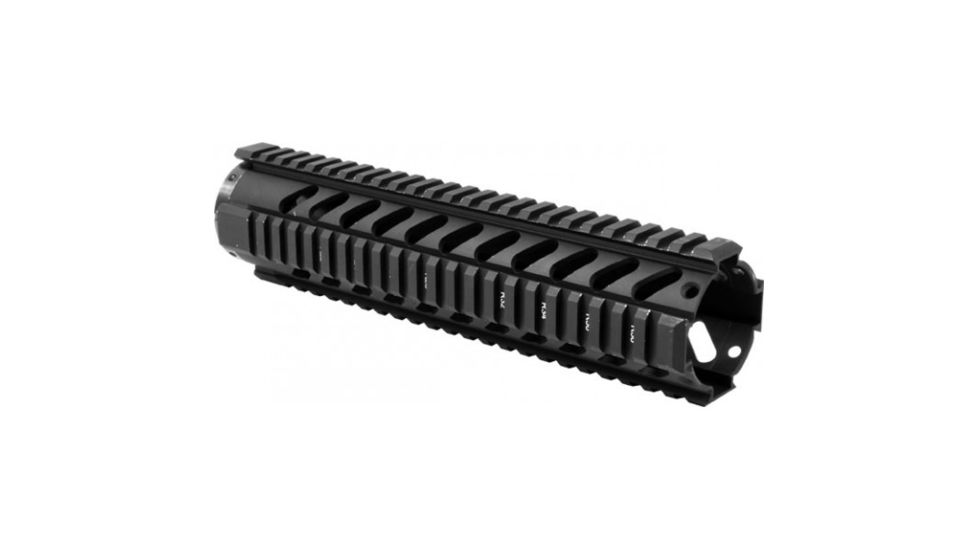 AIM Sports Inc Mid-Length AR Free Float Quad Rail- V3, Black, Medium MT061, EDEMO9