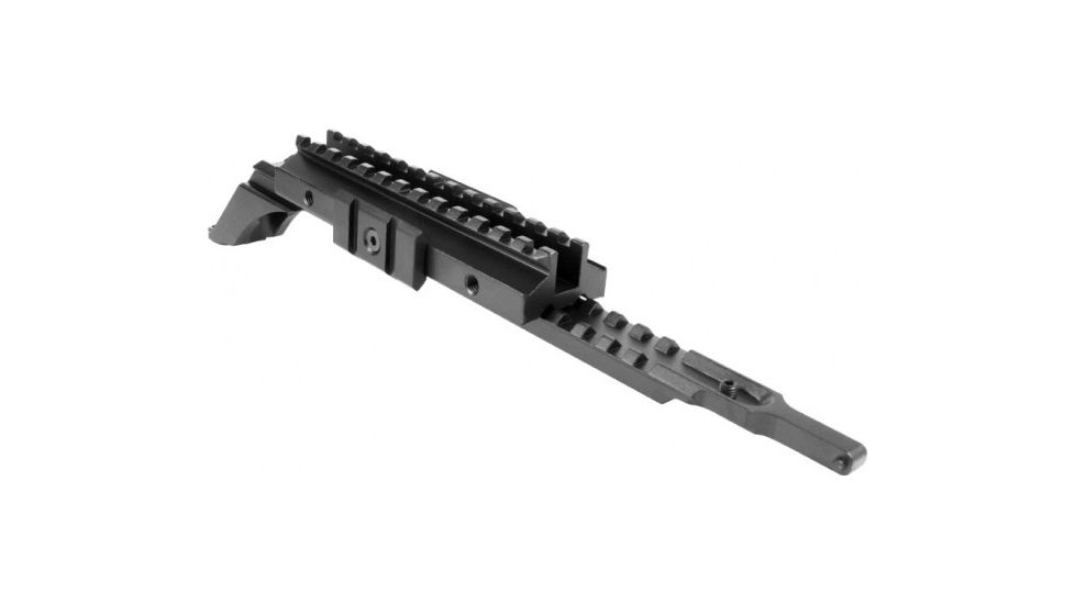 AimSports AK/Saiga Adjustable Top Rail Mount w/ Tri-Rail, Black MK005T