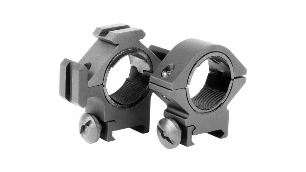 AimSports Tri-Ring Mount/30mm/1in. Insert-Low, Black QT03