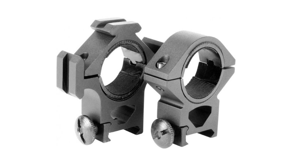 AimSports Tri-Ring Mount/30mm/1in. Insert-Medium, Black QT02