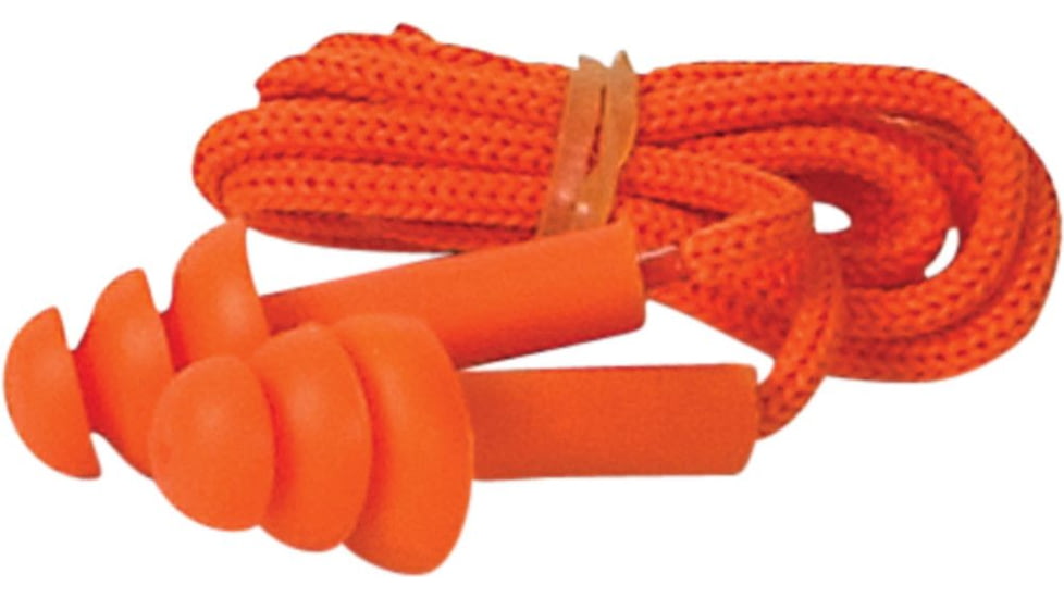 Allen Molded Ear Plugs w/Cord and Small Case, Orange, 2293