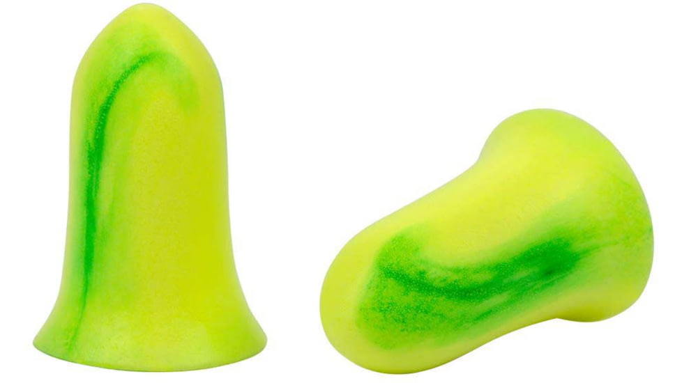 Allen ULTRX Tapered Foam Ear Plugs, Yellow/Lime Green, 25 Pair, NRR 32dB, 4116