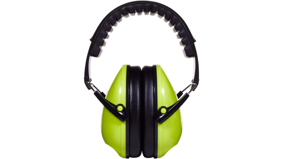 Allen Youth Sound Shield Foldable Safety Earmuffs, 21 dB NRR, ANSI S3.19 &amp; CE EN352-1 Hearing Protection Rated, Black/Chartreuse, One Size, 2327