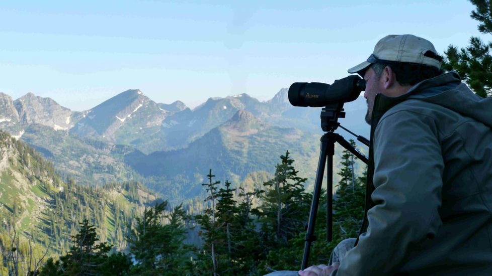 Alpen 15-45x60mm Compact Straight Spotting Scope, Green 725