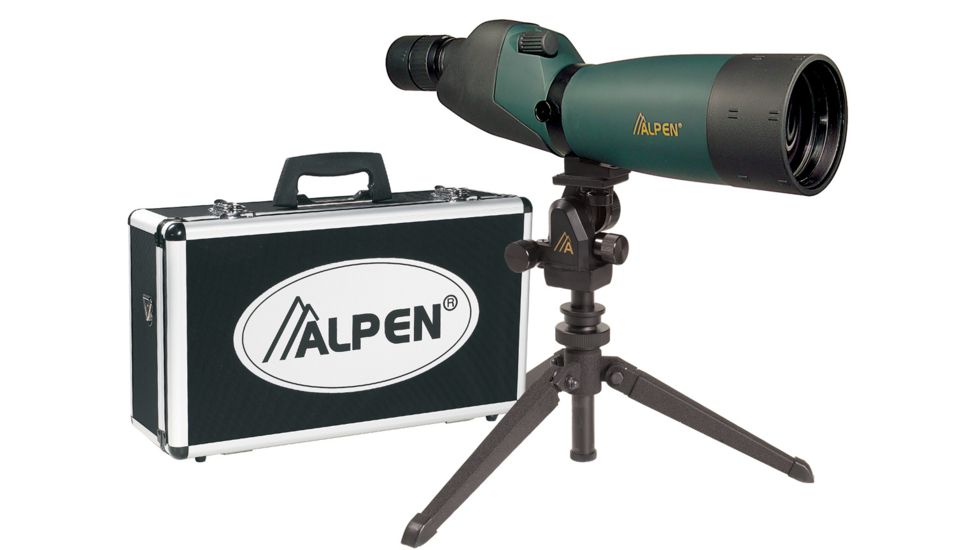 Alpen 20-60x80 Waterproof Straight Spotting Scope w/ Micro Adjust Tripod 786KIT