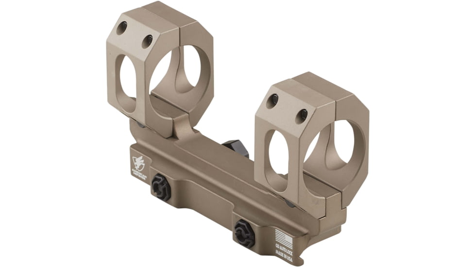 American Defense Manufacturing 20 MOA. 30mm Straight Up Dual Ring Scope Mount w/ 1/2in Titanium GI Bolts, Flat Dark Earth, Small, AD-RECON-S-20MOA-30-FDE-TGIB