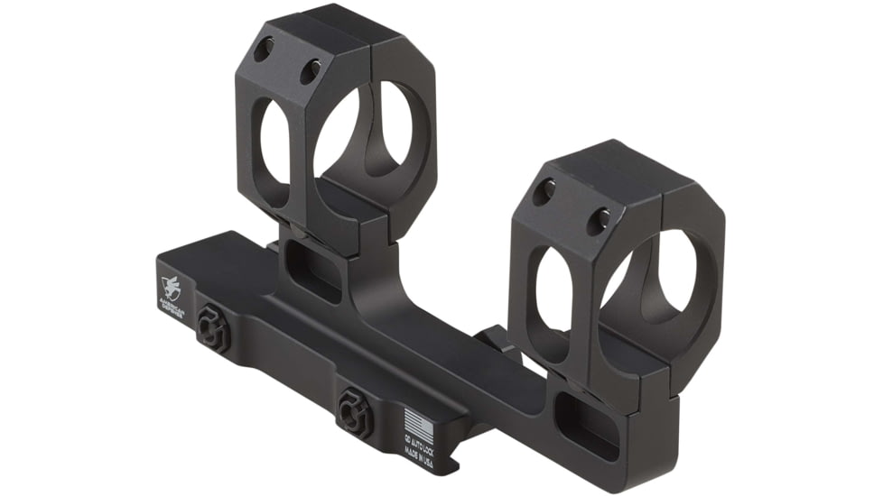 American Defense Manufacturing 2in Offset, 1.93in Top of Rail to Centerline of Rings, 34mm Dual Ring Scope Mount w/ 1/2in Titanium GI Bolts, Black, Small, AD-RECON-H-34-TGIB