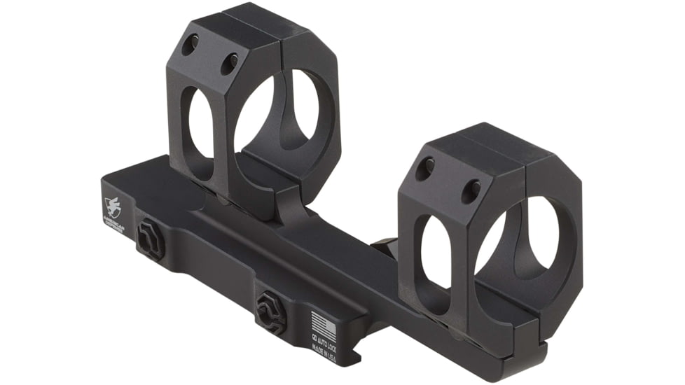 American Defense Manufacturing 2in Offset - 34mm Dual Ring Scope Mount w/ 1/2in Titanium GI Bolts, Black, Small, AD-RECON-34-TGIB