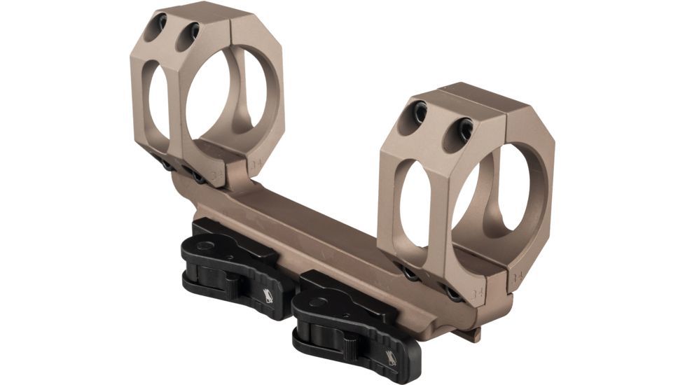 American Defense Manufacturing Dual Ring Scope Mount Straight Up, Spaced Wide to Fit Larger Scoped Like SCHMIDT & BENDER, w/ 20MOA, 1in Rings, Flat Dark Earth, AD-RECON-SW 20MOA 1 STD FDE-TL
