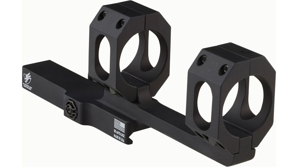 American Defense Manufacturing Dual Ring Scope Mount w/ a 3in Offset, Single QD Lever, 32mm Rings, Black, AD-SCOUT-X 32 STD-TL