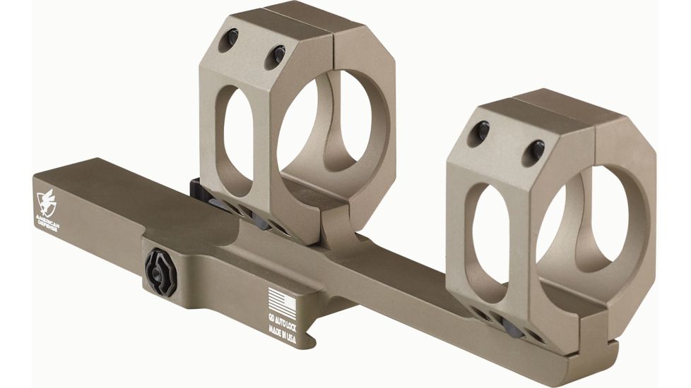 American Defense Manufacturing Dual Ring Scope Mount w/ a 3in Offset, Single QD Lever, 34mm Rings, Flat Dark Earth, AD-SCOUT-X 34 STD FDE-TL