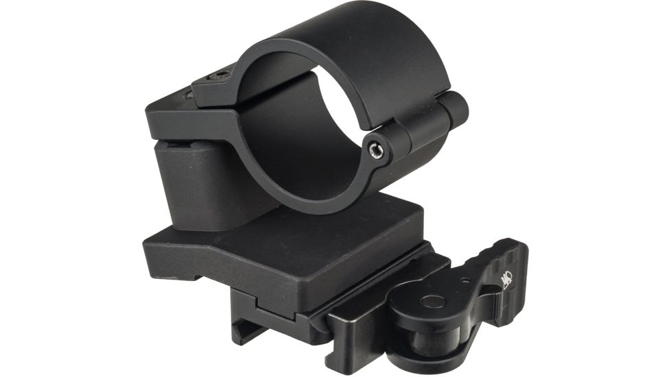 American Defense Manufacturing Magnifier Swing Off Mount - Lower 1/3rd, w/Hinge Release Ring, Tactical Lever, Gray, AD-SM-01-HR TAC R