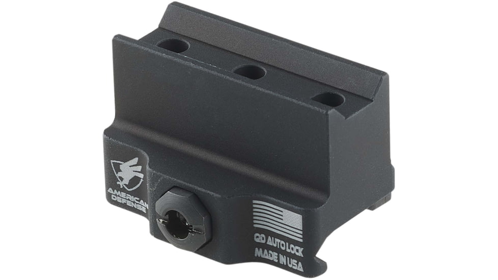 American Defense Manufacturing Modular Base w/ Tac Lever, Black, 1.8 in, AD-B5-TAC-R
