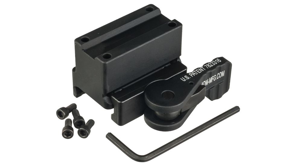 American Defense Manufacturing Trijicon MRO Mount Lower 1/3rd Co-Witness, Tactical Lever, Black, AD-MRO-11 TAC R