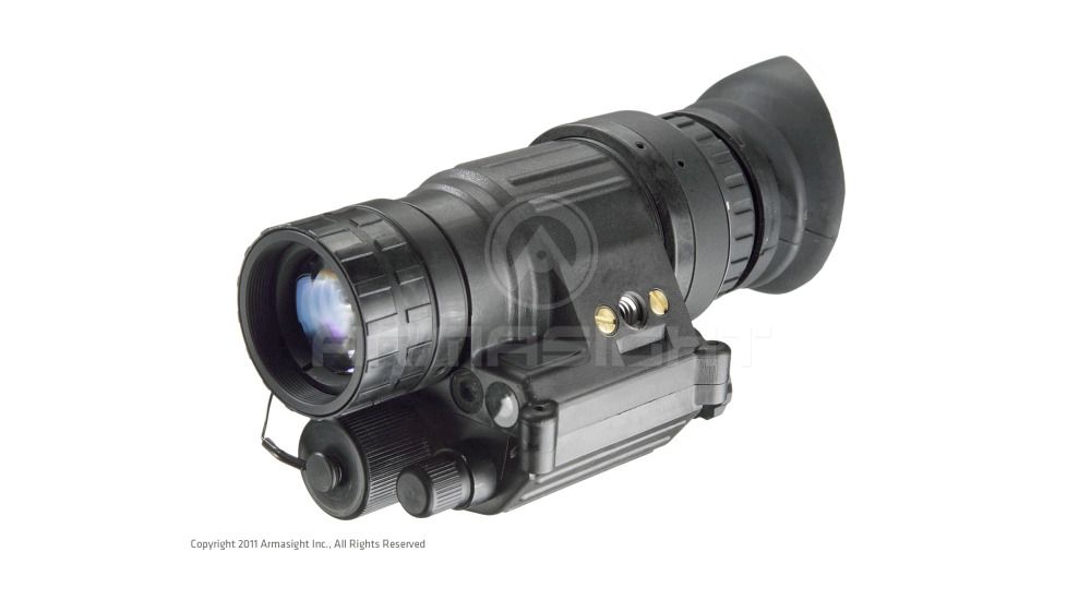 Armasight PVS-14 Ghost Multi-Purpose Night Vision Monocular Gen 3 Ghost White Phosphor with Manual Gain, Black NAMPVS1401G9DA1