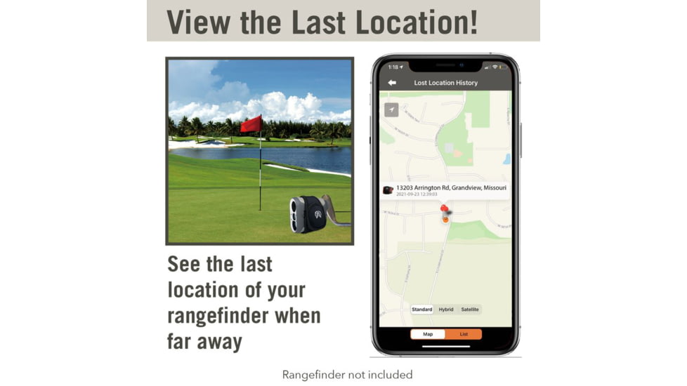 Astra Optix AGX1 Magnetic Rangefinder Strap with GPS Locator, Black, AGX1