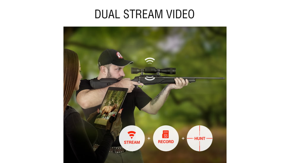 ATN X-Sight 5 3-15x UHD Smart Day/Night Hunting Rifle Scope, 30mm Tube w/ Gen 5 Sensor, Multiple Patterns &amp; Color Options Reticle, Black, DGWSXS3155P