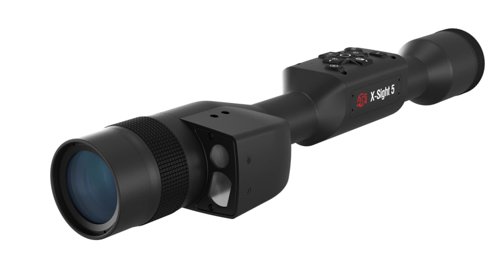 ATN X-Sight 5 LRF 3-15x UHD Smart Day/Night Hunting Rifle Scope, 30mm Tube w/ Gen 5 Sensor, Multiple Patterns &amp; Color Options Reticle, Black, DGWSXS3155LRF