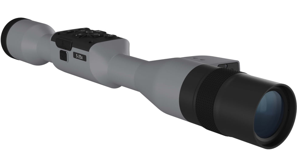 ATN X-Sight 5 LRF 5-25x UHD Smart Day/Night Hunting Rifle Scope, 30mm Tube w/ Gen 5 Sensor, Wolf Grey, DGWSXS5255LRFWG