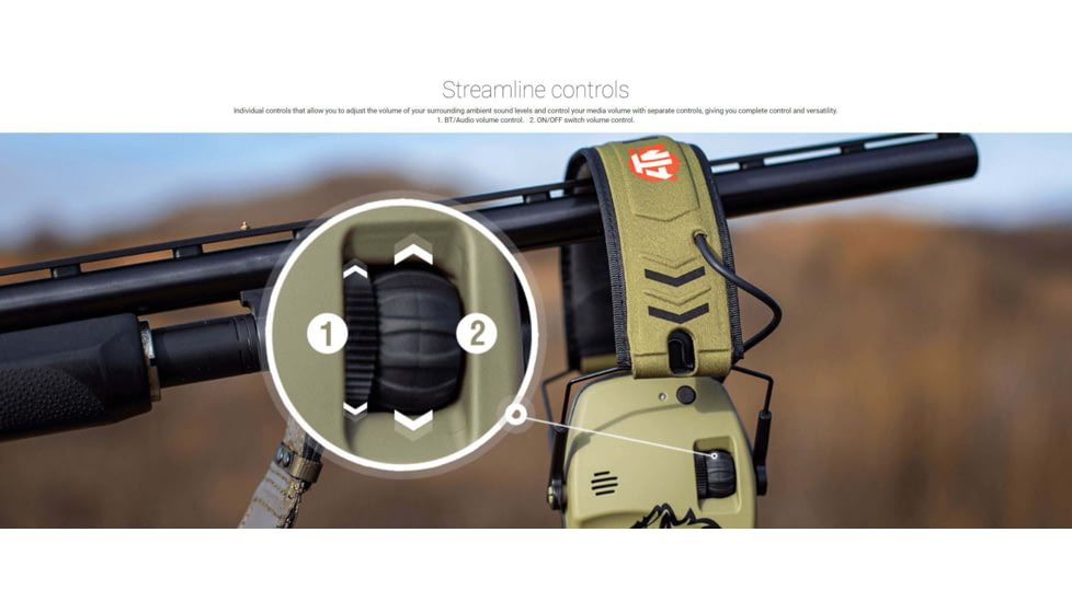 ATN X-Sound Hearing Protector, Electronic Earmuffs w/Bluetooth, Camo, ACPROTXSND