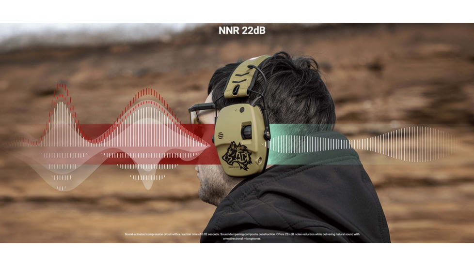 ATN X-Sound Hearing Protector, Electronic Earmuffs w/Bluetooth, Camo, ACPROTXSND