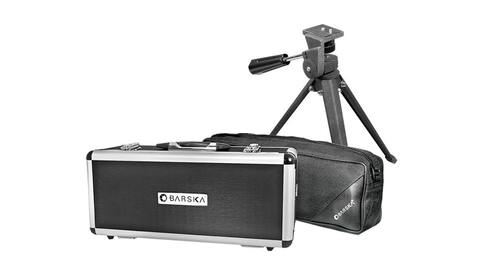 Barska 20-60x60 Blackhawk Waterproof Spotting Scope, Angled, Green, w/ Tripod, Soft Case, Hard Case, AD11284