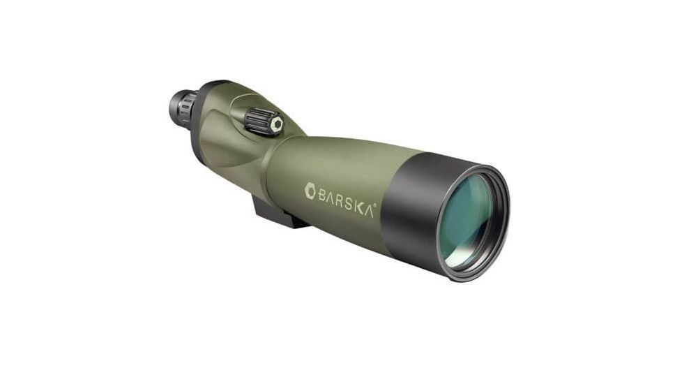 Barska 20-60x60 Blackhawk Waterproof Spotting Scope, Straight, Green, w/ Tripod, Soft Case, Hard Case, AD10350