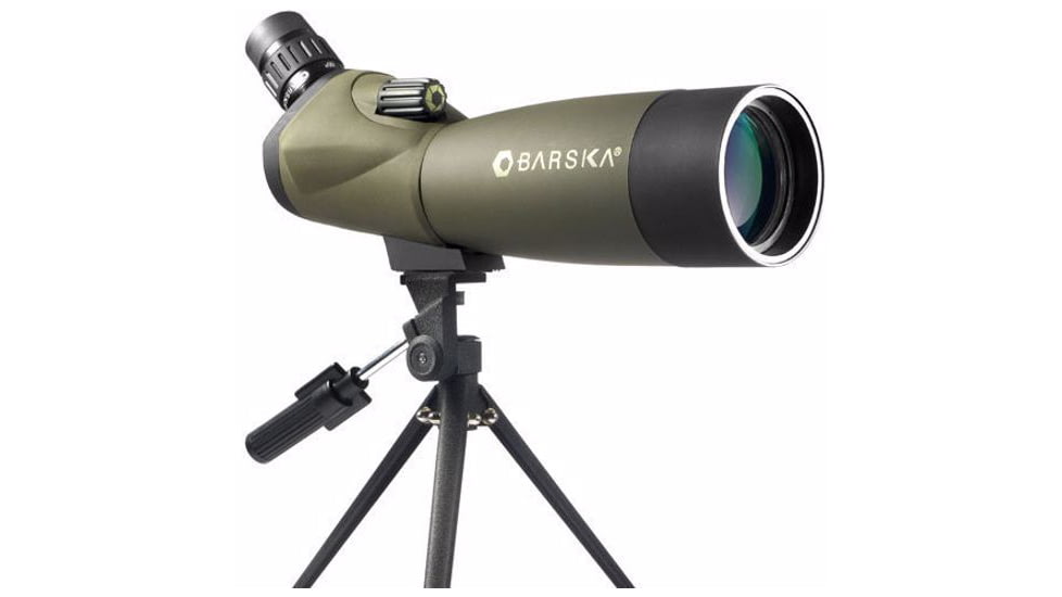 Barska 20-60x60mm WP Blackhawk Porro Waterproof Spotting Scope, Angled, Green AD11284