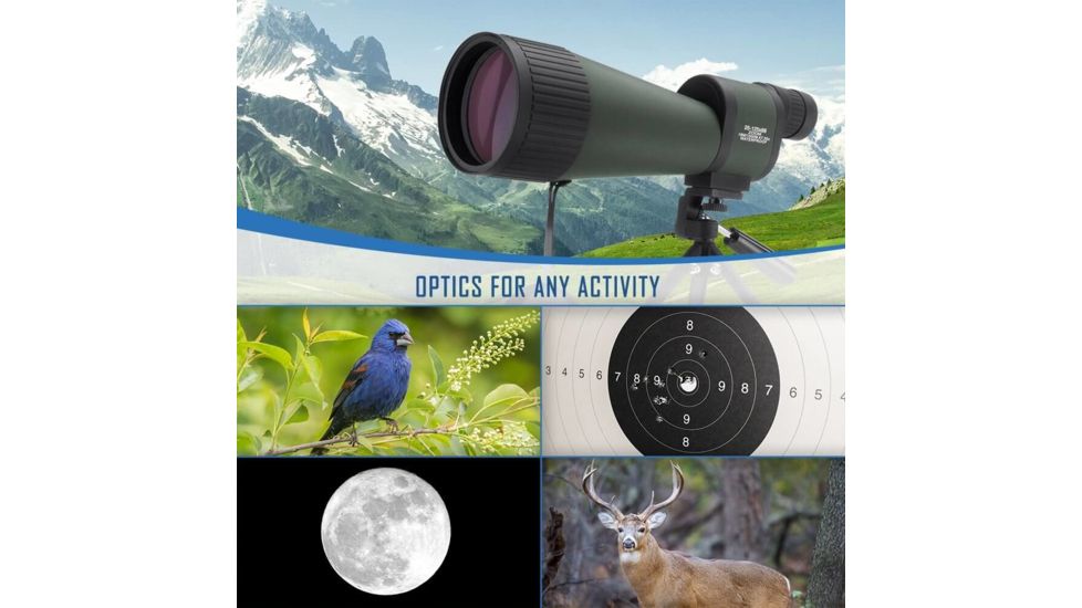 Barska 25-125x88 WP, Benchmark Spotting Scope, Straight, w/ 2 Tripods, 2 Cases