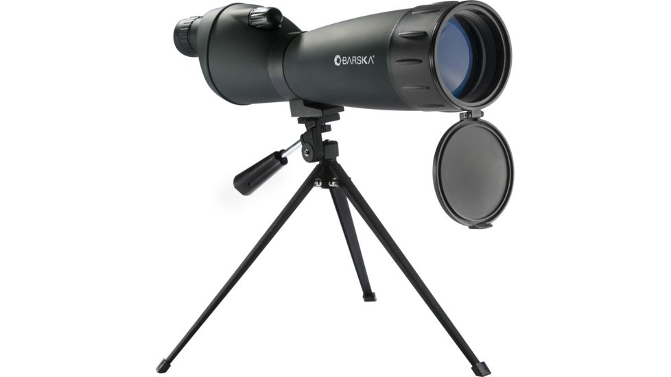 Barska 25-75x75 Straight-Body Porro BK7 Spotting Scope, Green w/ Tripod CO10998