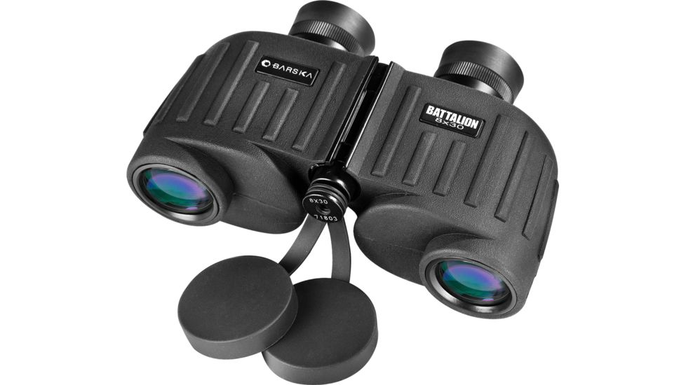 Barska Battalion 8x30mm Porro Prism Rangefinder Binoculars, Black, AB11036