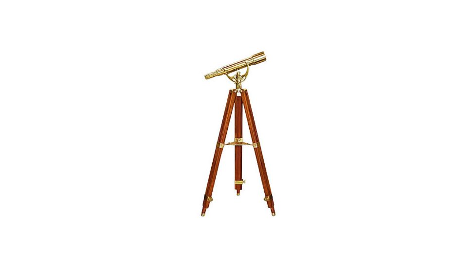 Barska 15-45x50 AnchorMaster Handcrafted Brass Scope w/ Mahogany Floor Tripod AA10616