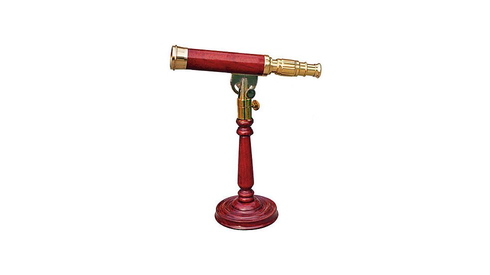 Barska AnchorMaster 15-45x50 Brass / Mahogany Spy Glass - Handcrafted Spotting Scope w/ Desktop Pedestal AA10614