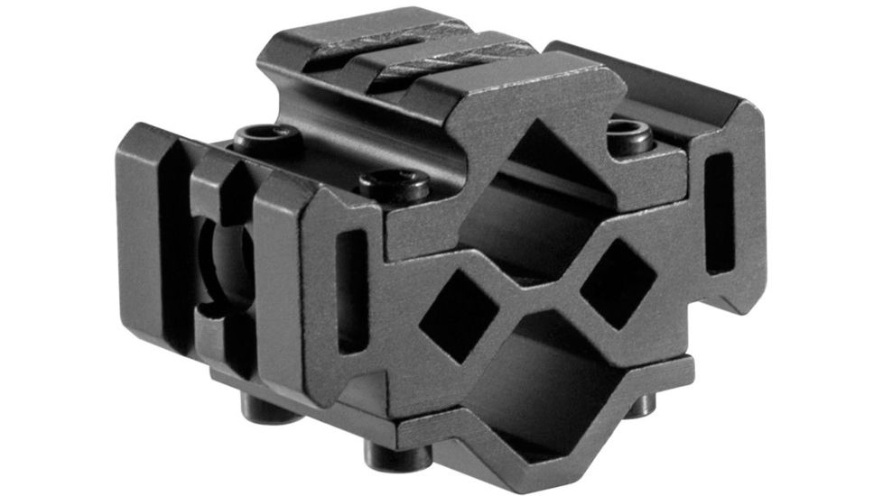 Barska Double Rifle barrel Mount, Tri-Rail, 2 sections, Black AW12002