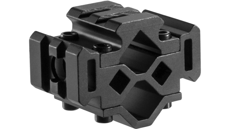 Barska Double Rifle barrel Mount, Tri-Rail, 2 sections, Black AW12002