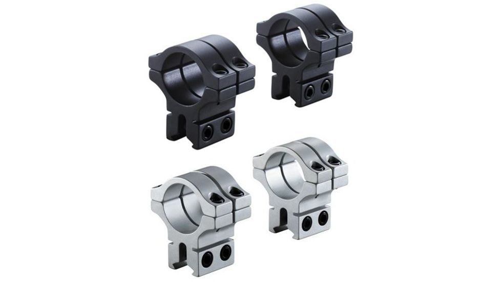 BKL Technologies 1in Long Double Strap Dovetail Rings, 200 Series, BKL-263, Black, Silver