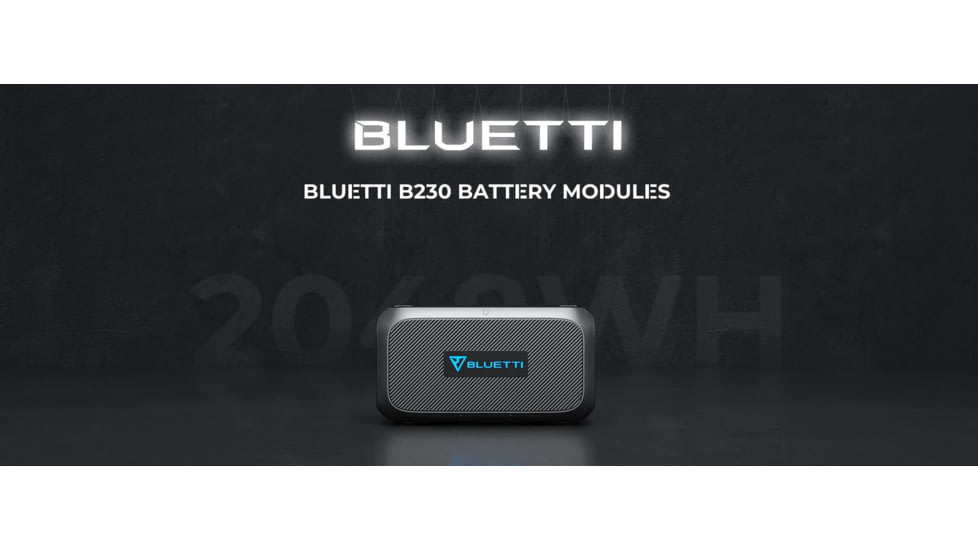 BLUETTI B230 Expansion Battery, 2048Wh, Gray, B230-US-GY-BL-00